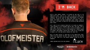 olofmeisterが『FaZe Clan』CS:GO部門のスターティングメンバーに復帰