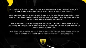 「GeT_RiGhT」と「Xizt」がスタメン落ち、『Dignitas』がCS:GO部門のアクティブロスターを変更
