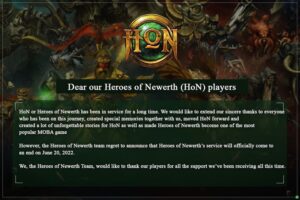 MOBA『Heroes of Newerth』が2022年6月20日にサービス終了