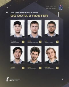 「Ceb」が選手、「N0tail」がコーチに、『OG』がDota 2メジャー大会『ESL One Stockholm 2022』出場選手のビザ問題による暫定体制を発表