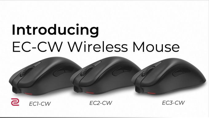 ZOWIE』無線マウス「EC-CW」シリーズが2023年2月中旬に発売予定