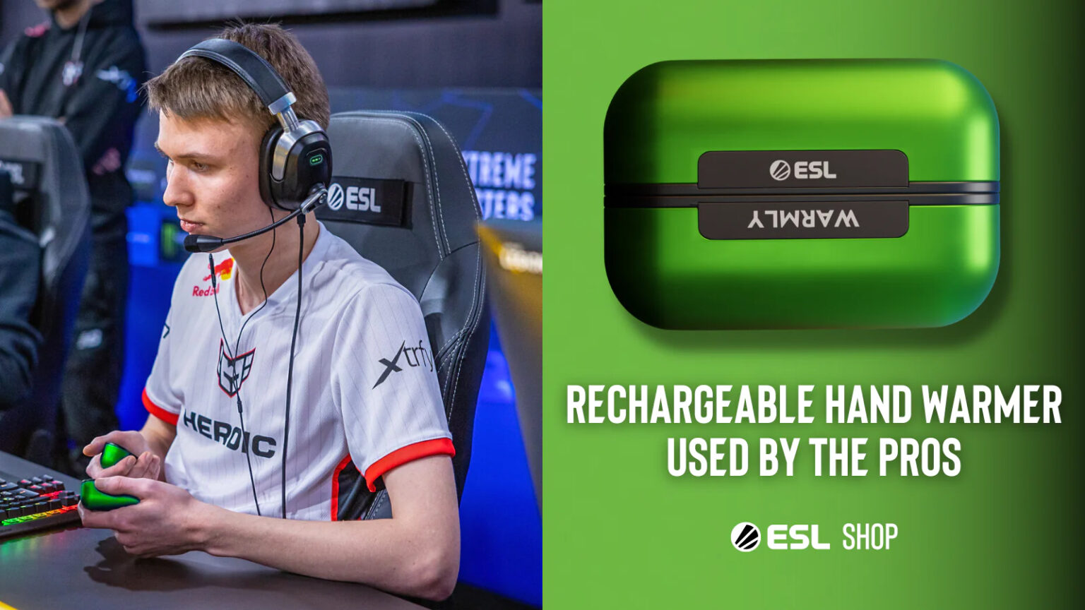 「手が冷える→ミスする→負ける」ゲーマーの手を温める携帯ハンドウォーマー『ESL x Warmly Hand Warmer』 e