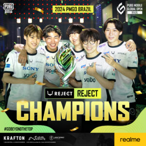 日本「REJECT」優勝、世界大会『2024 PUBG MOBILE Global Open Brazil』、チームのルーツ『PUBG』シリーズで世界一獲得