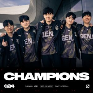 「Gen.G」優勝 LoL国際大会『Mid-Season Invitational 2024』、「Bilibili Gaming」に3-1勝利