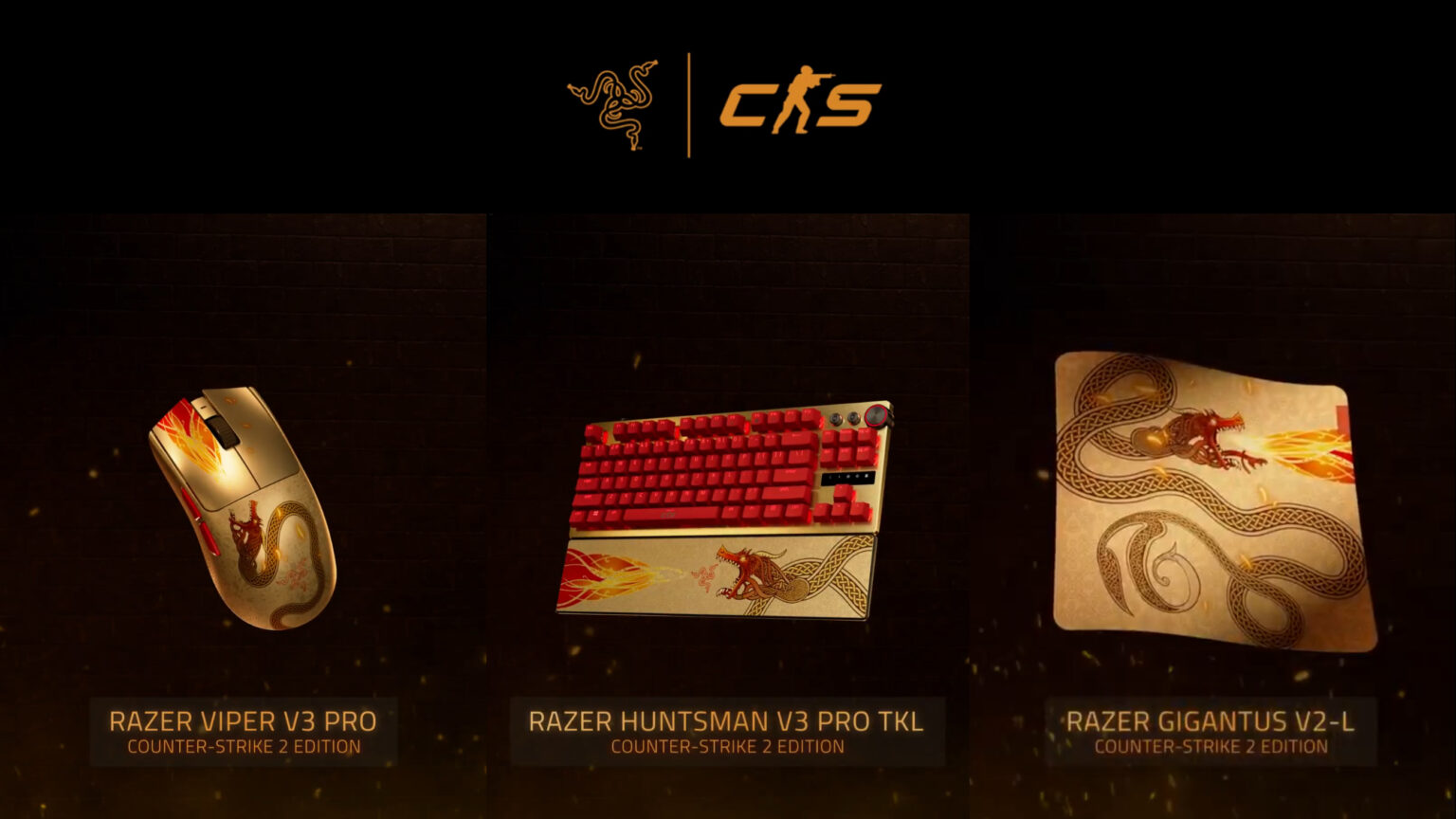『Razer』と『Counter-Strike 2』がコラボ「Dragon Lore」デザインのマウス・マウスパッド・キーボード発表 ...