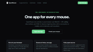 ゲーミングマウスの汎用ブラウザ設定ツール『OpenMouse 1.0 BETA』公開、様々なメーカー製品への対応を目指す