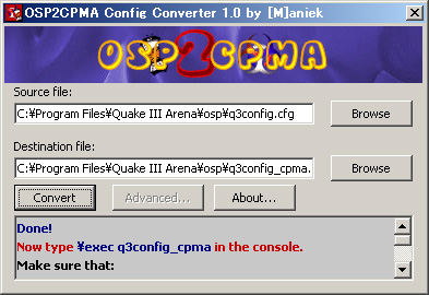 OSP2CPMA Config Converter