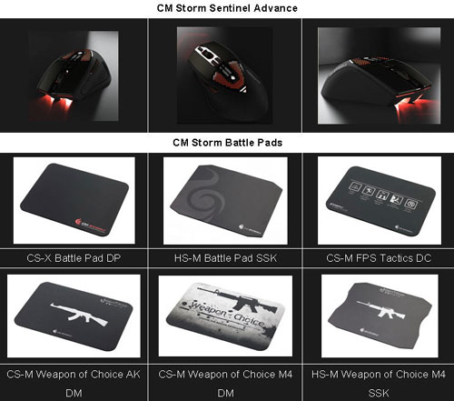 ゲーミングマウス『Sentinel Advance Professional Grade Gaming Mouse』とゲーミングパッド『CM Storm Battle Pad』
