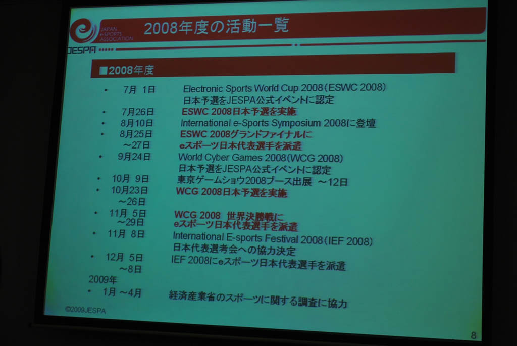 2008 年度の活動一覧