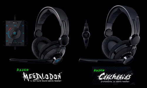 『Razer Megalodon 7.1 Surround Sound Gaming Headset』 & 『Razer Carcharias』