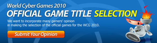World Cyber Games 2010 Official Game Title Selection