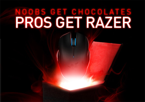 Noobs get chocolates, Pros get Razer