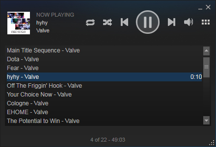 Steam Music Player