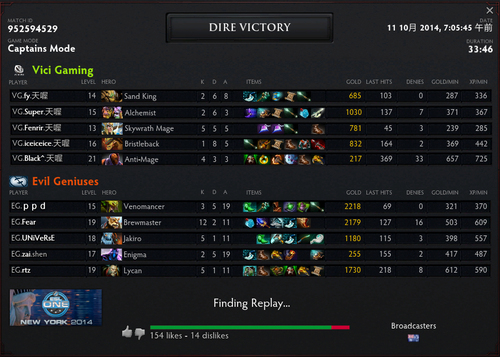 ViCi Gaming [vs] Evil Geniuses