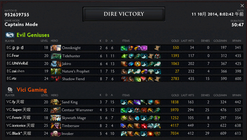 ViCi Gaming [vs] Evil Geniuses