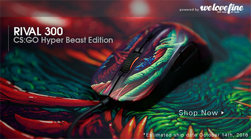 SteelSeries Rival 300: CS:GO Hyper Beast Edition Gaming Mouse